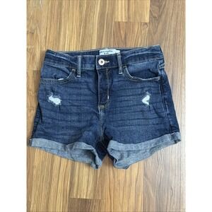 Abercrombie Kids Girls Rolled Cuff High Rise Shortie Shorts Sz 13/14 EUC